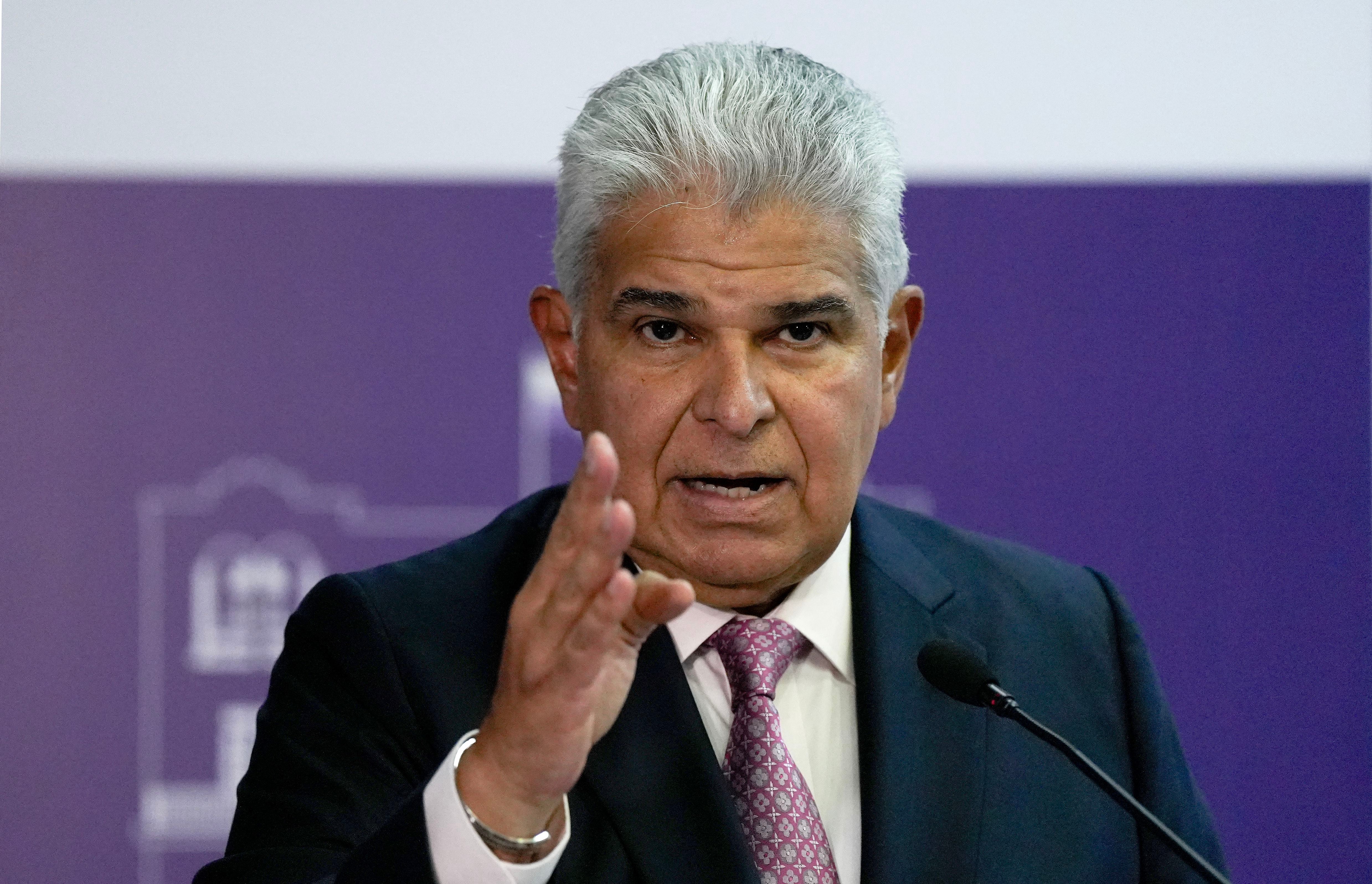 Imagen del presidente de Panamá, José Raúl Mulino, quien advirtió de Donald Trump de que el canal seguirá siendo panameño.