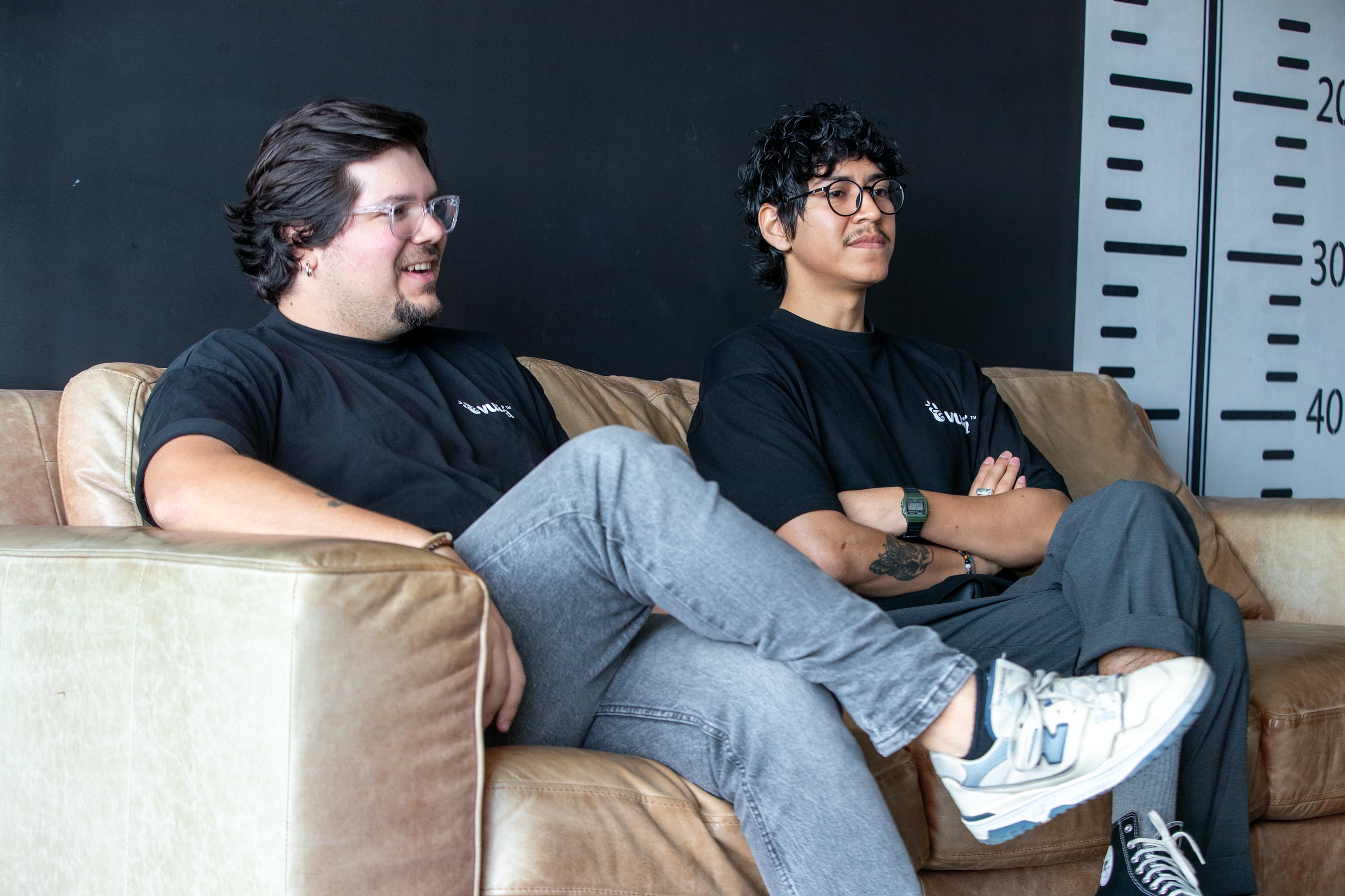 30/11/2023, San Jose, Curridabat, entrevista con Mauricio González y Daniel Better, fundadores de Vualá, una empresa que se dedica al branding comercial de las empresas.
