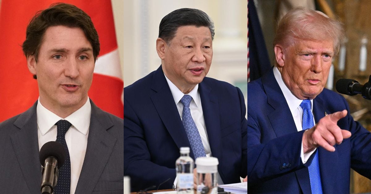 En la imagen, Justin Trudeau, primer ministro canadiense; Xi Jinping, presidente de China; y Donald Trump, presidente de Estados Unidos.