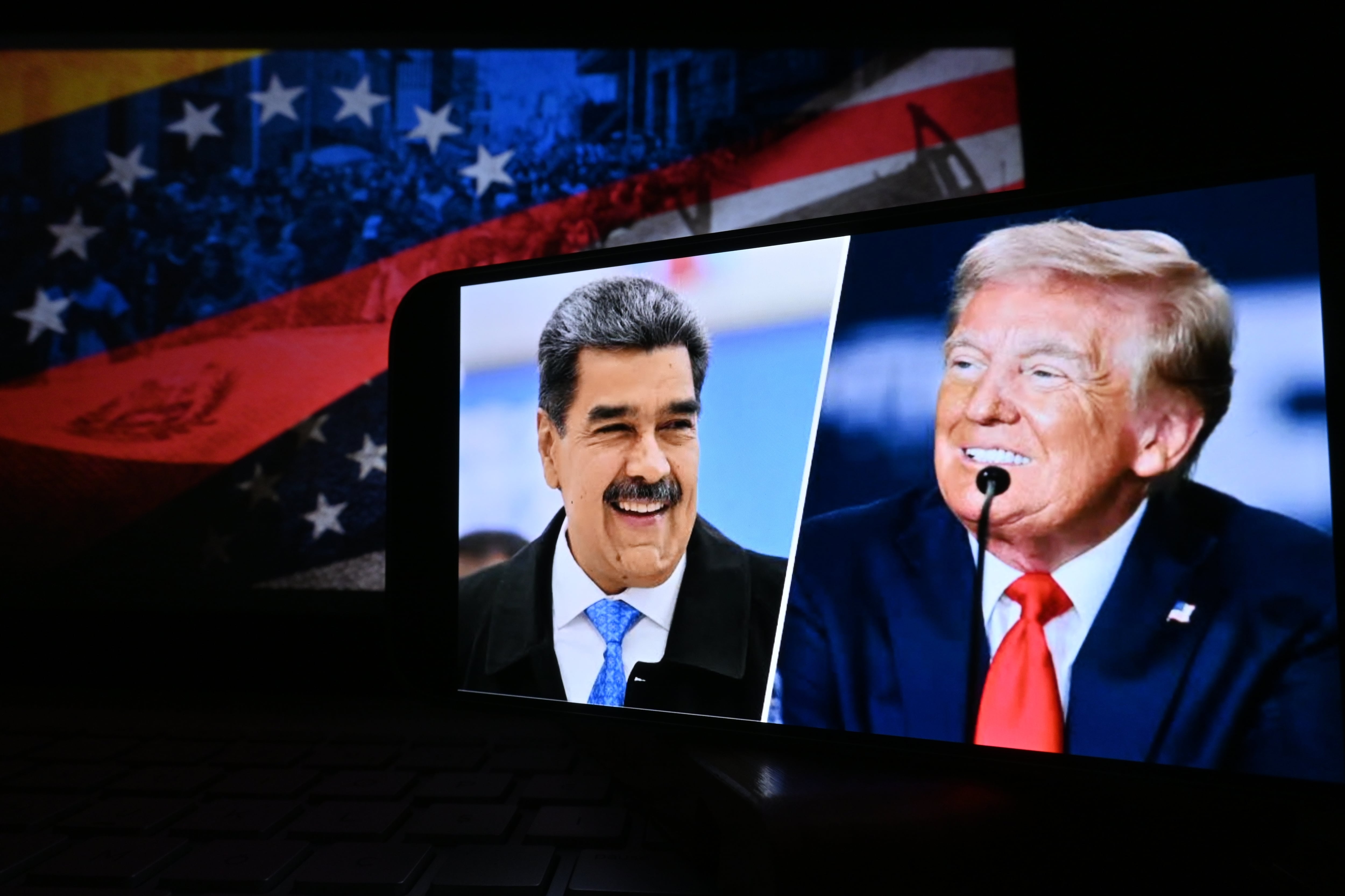 Nicolás Maduro, de Venezuela, y Donald Trump, de Estados Unidos