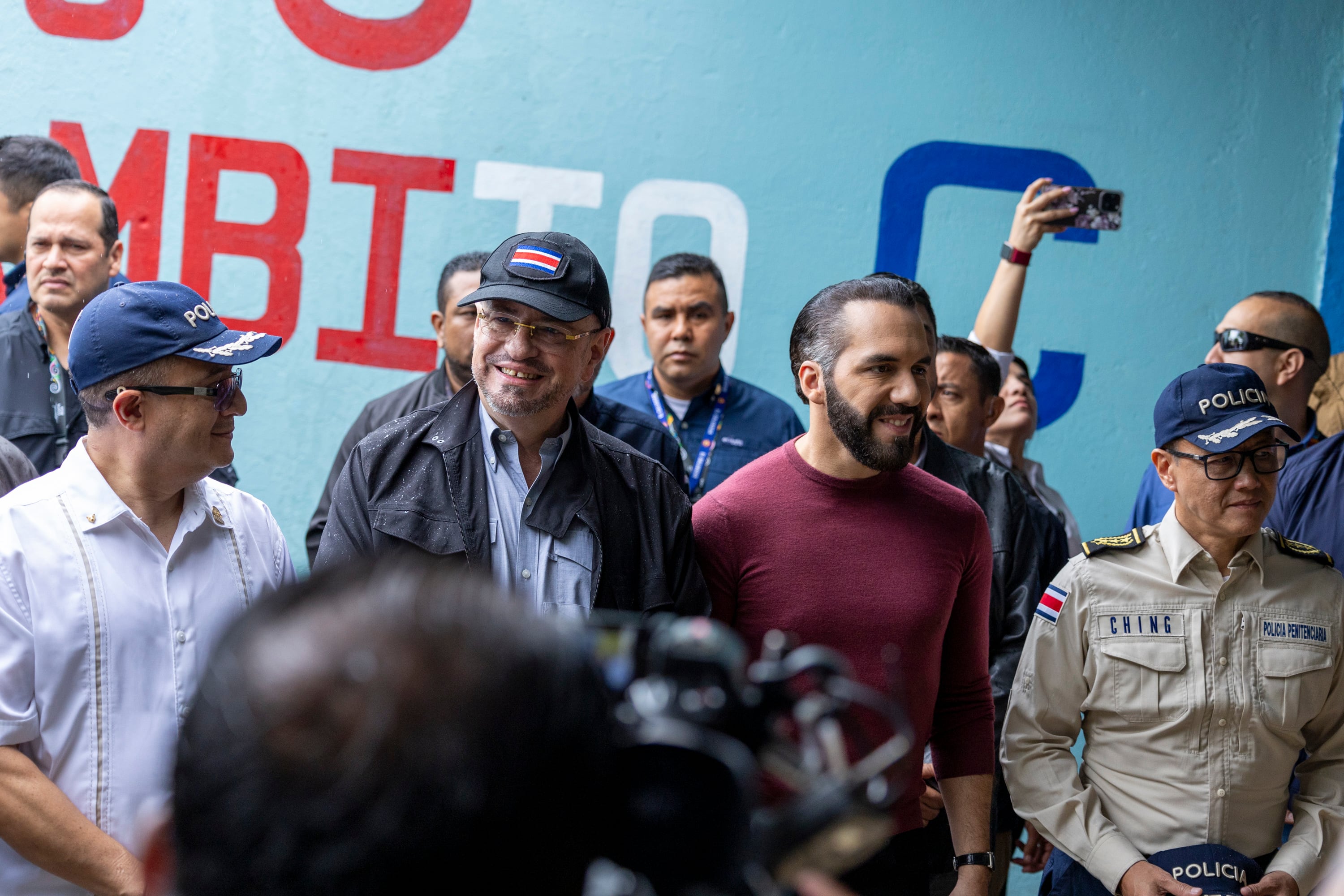 12/11/2024, Alajuela, Cárcel La Reforma, visita de el presidente Rodrigo Chaves junto con el presidente de El Salvador Nayib Bukele.