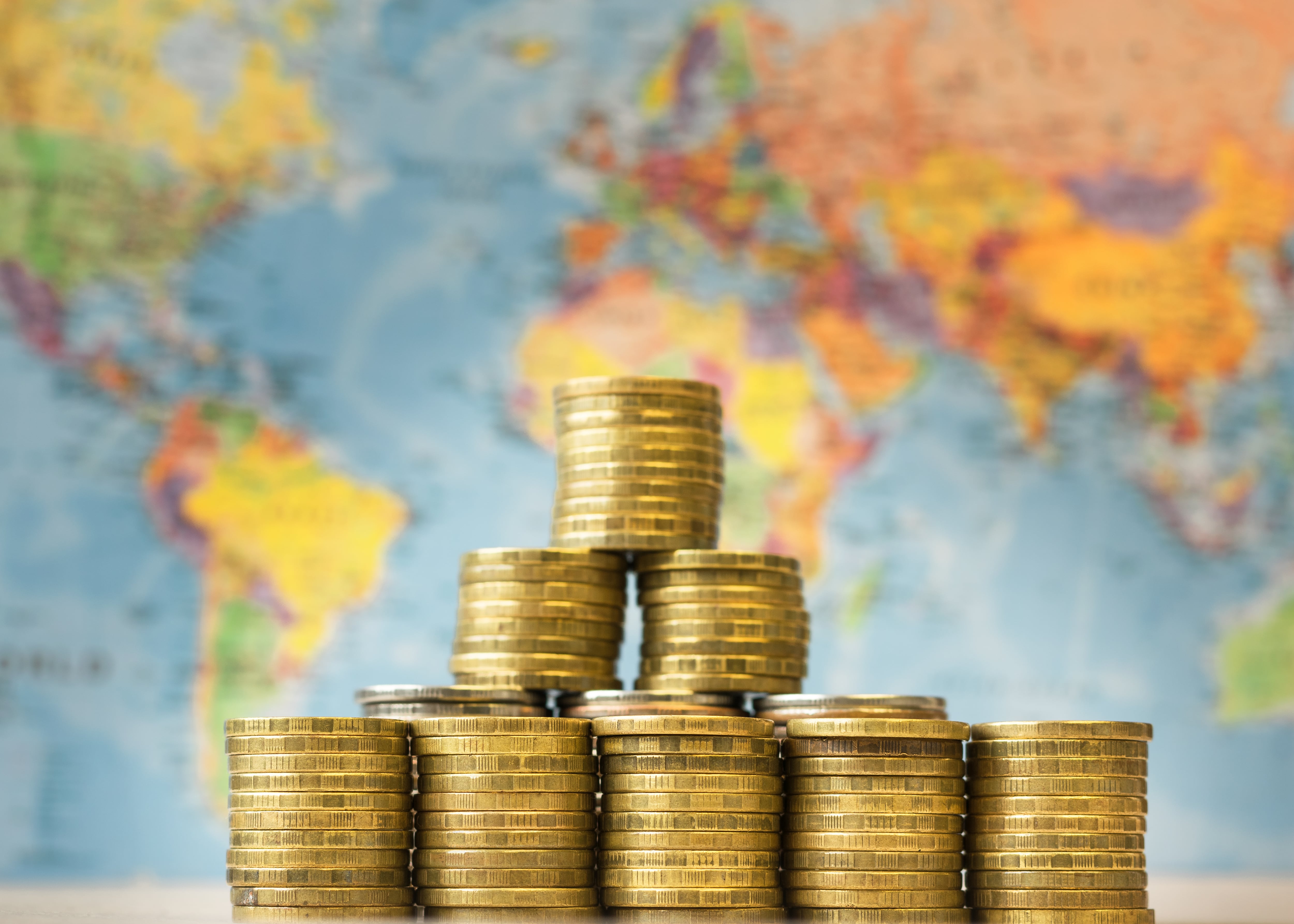 Monedas, extranjero. Foto: Shutterstock.