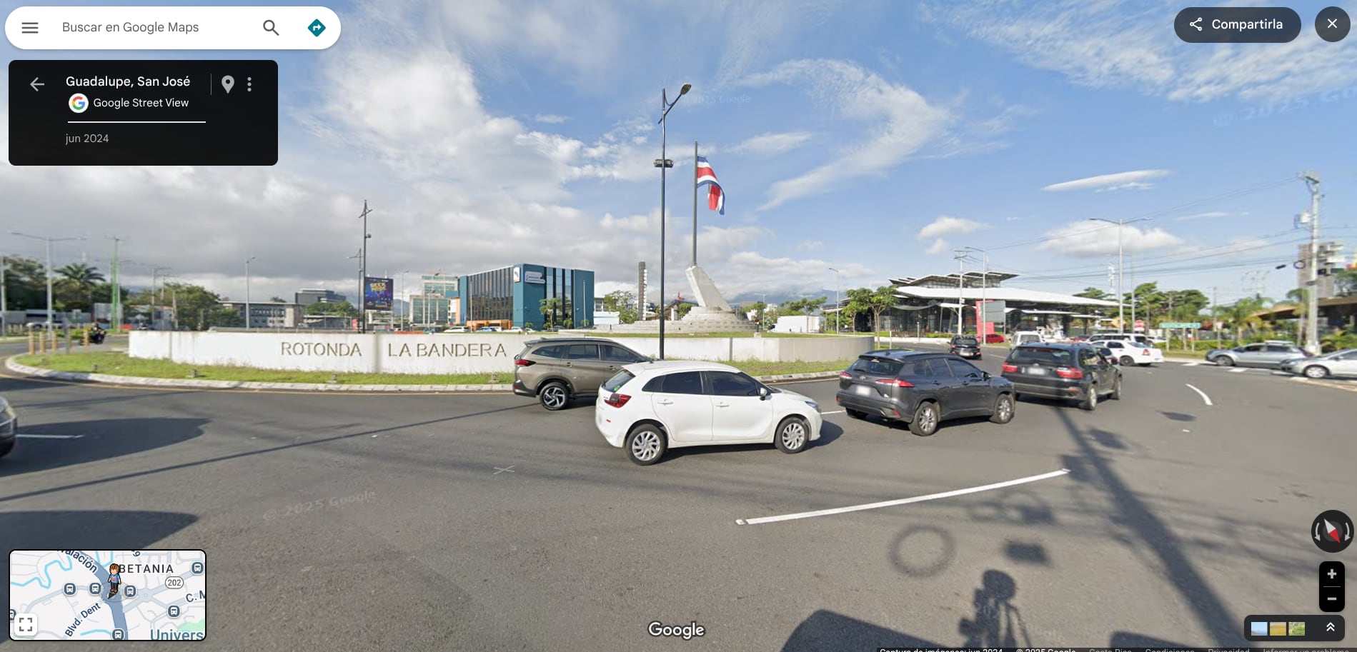Imágenes en 'Streetview' de Costa Rica en Google Maps