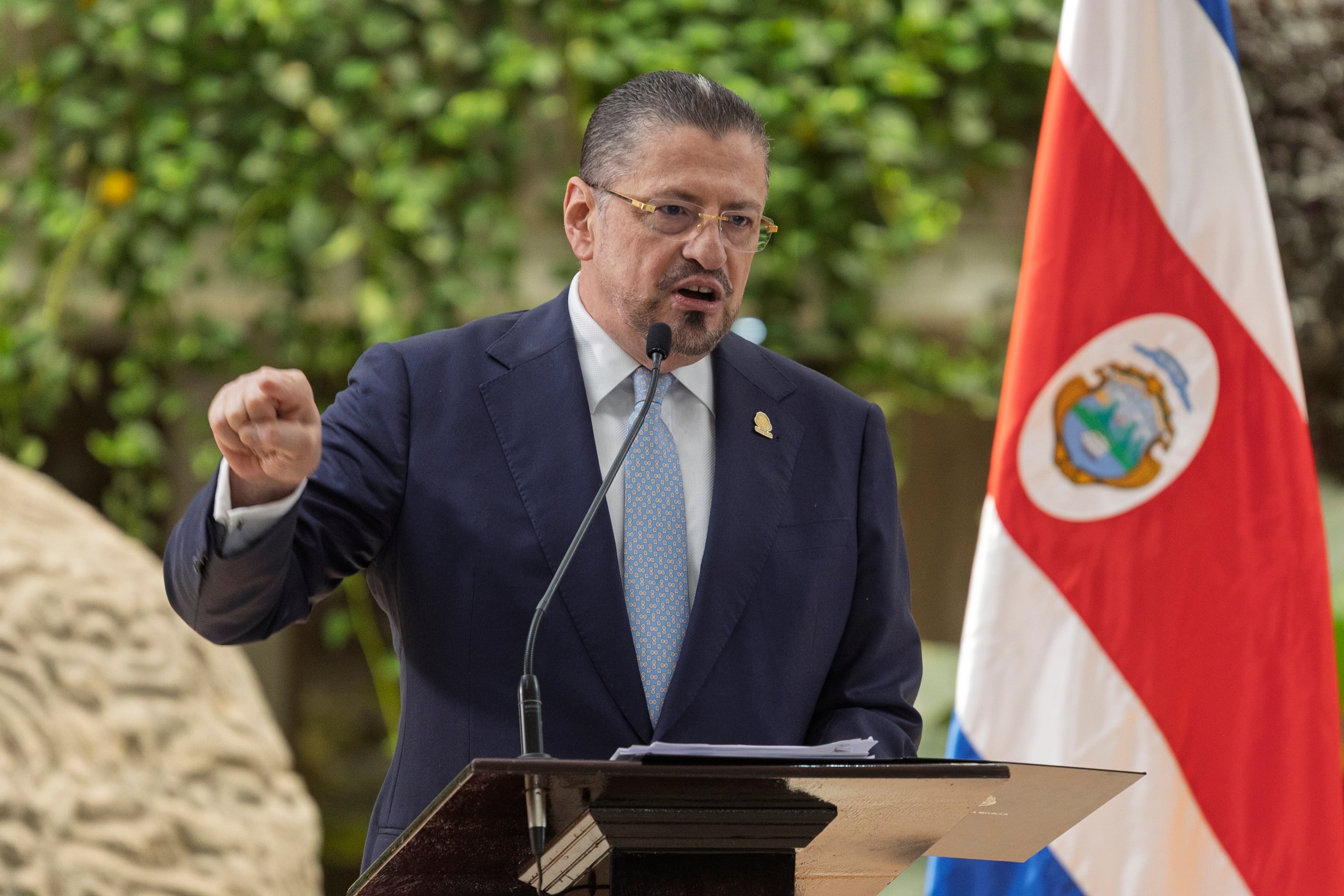 22/06/2026, San José, Casa Presidencial, conferencia de prensa de la presidenta Laura Fernández junto al ministro de Hacienda Rodrigo Chaves.