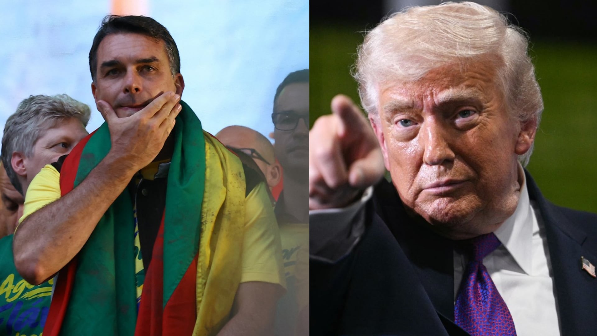 Donald Trump mantiene una relación de alianza política con la familia Bolsonaro, aunque evitó involucrarse en la polémica por la autoproclamación de Flávio Bolsonaro como presidente de Brasil.