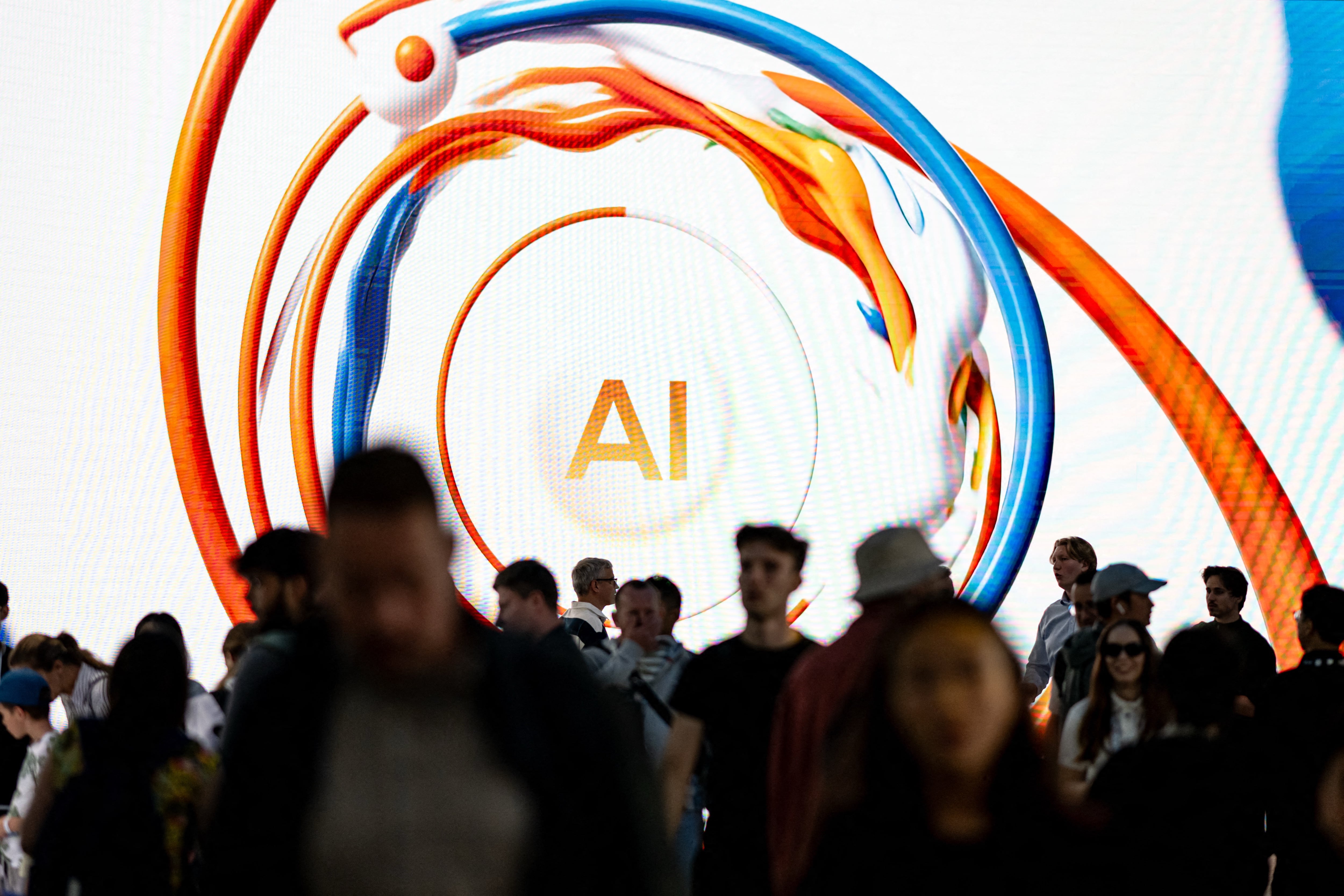 6 de septiembre de 2026, Berlín: "AI" se muestra en una pantalla en la feria de electrónica IFA 2026. IFA 2026 se llevará a cabo del 4 al 8 de septiembre de 2026. Foto: Fabian Sommer/dpa (Foto de Fabian Sommer / DPA / dpa Picture-Alliance vía AFP)