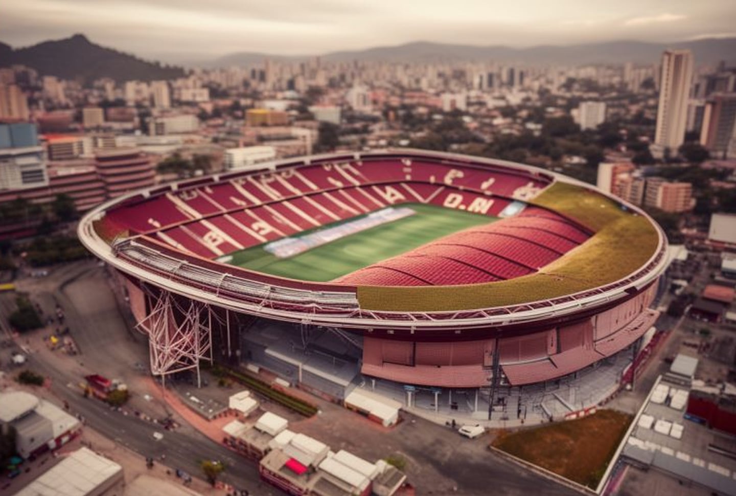 Estadio de Saprissa dentro de 50 años según Stable Diffusion | El Financiero