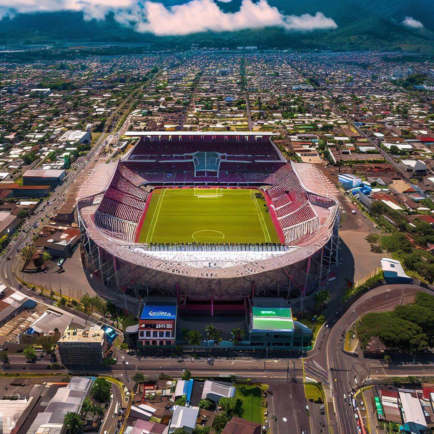Estadio de Saprissa en el año 2073 según Bing Image Creator | El Financiero