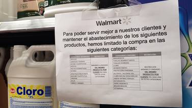 Walmart Costa Rica limita compra de frijoles, pastas, atún, cereales, analgésicos y productos de higiene por coronavirus